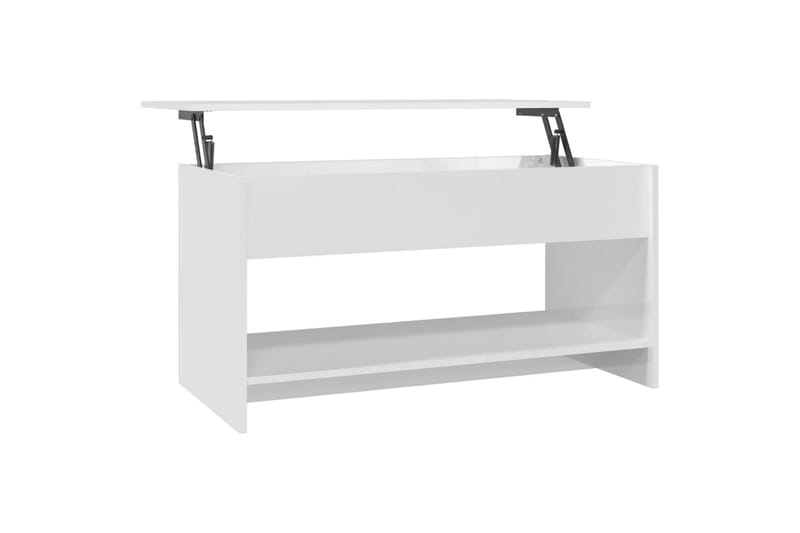 beBasic Salongbord høyglans hvit 102x50x52,5 cm konstruert tre - Hvit - Møbler - Bord - Avlastningsbord & sidobord - Brettbord og småbord