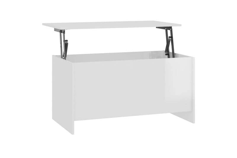 beBasic Salongbord høyglans hvit 102x55,5x52,5 cm konstruert tre - Hvit - Møbler - Bord - Avlastningsbord & sidobord - Brettbord og småbord