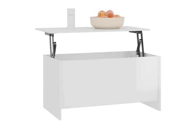 beBasic Salongbord høyglans hvit 102x55,5x52,5 cm konstruert tre - Hvit - Møbler - Bord - Avlastningsbord & sidobord - Brettbord og småbord