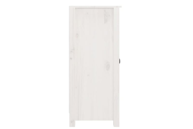 beBasic Skjenker 2 stk hvit 40x35x80 cm heltre furu - Hvit - Møbler - Bord - Avlastningsbord & sidobord - Brettbord og småbord