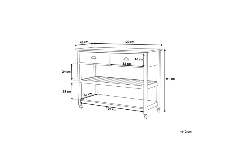 Serveringsbord Pulcifer 120 cm - Svart - Møbler - Bord - Avlastningsbord & sidobord - Brettbord og småbord