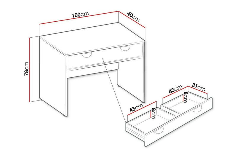 Sidebord Kintore 100 cm - Svart - Møbler - Bord - Avlastningsbord & sidobord - Brettbord og småbord