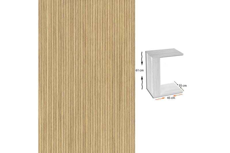 Sidebord Skoglund - Lysebrun - Møbler - Bord - Avlastningsbord & sidobord - Brettbord og småbord