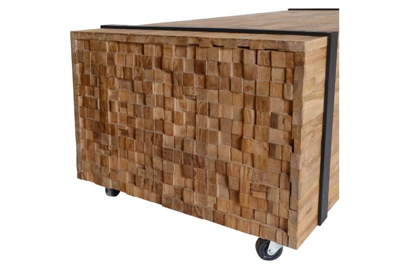 Sidebord teak 60x60x38 cm - Brun - Møbler - Bord - Avlastningsbord & sidobord - Brettbord og småbord