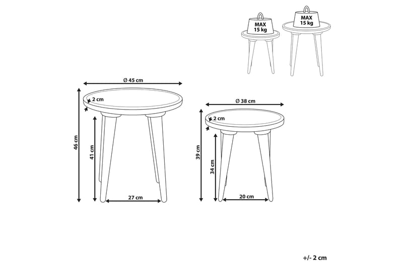 Dyton Settbord 45 cm - Grønn - Møbler - Bord - Avlastningsbord & sidobord - Settbord