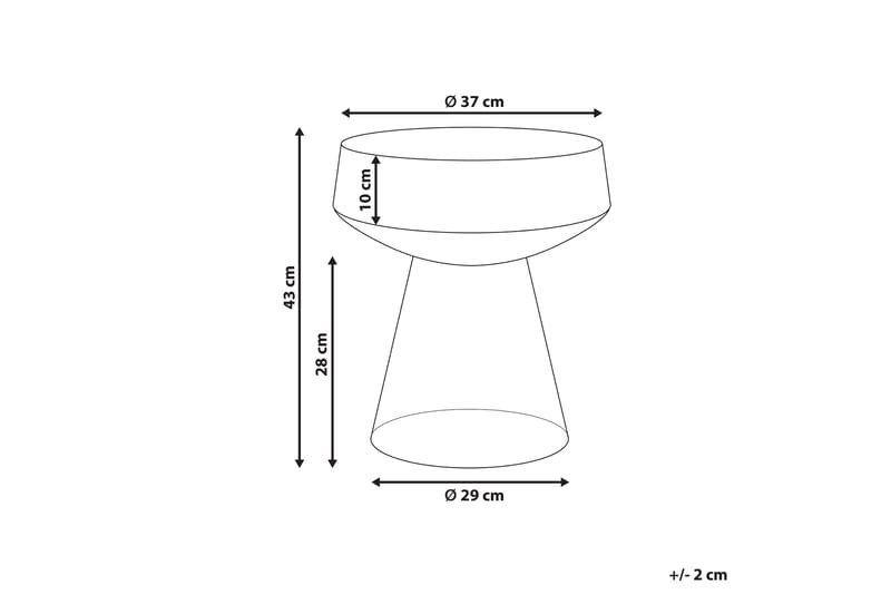 Dytto Sidebord 37 cm - Grå - Møbler - Bord - Avlastningsbord & sidobord - Lampebord & sidebord