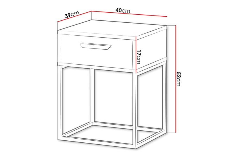 Elliott Nattbord 40 cm - Brun - Møbler - Bord - Avlastningsbord & sidobord - Sengebord & nattbord