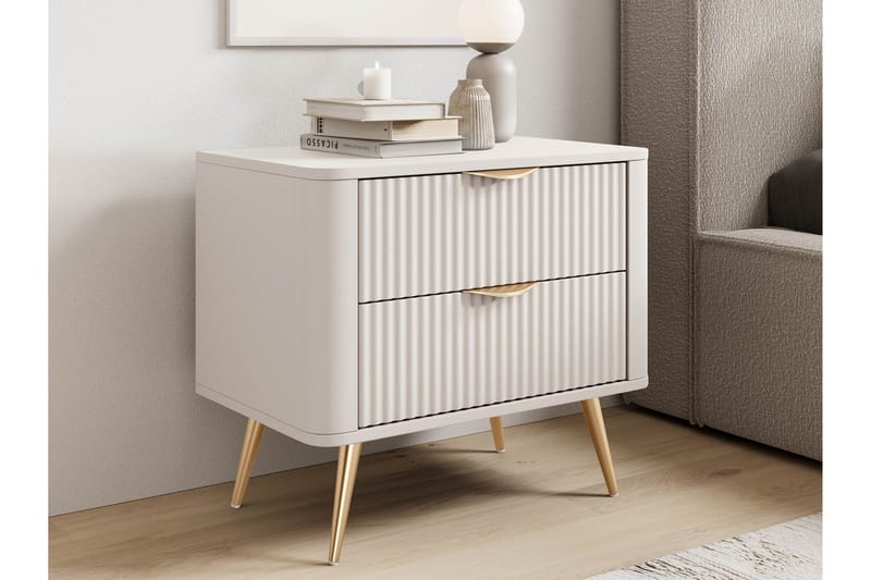 Forba Nattbord 64 cm - Beige - Møbler - Bord - Avlastningsbord & sidobord - Sengebord & nattbord