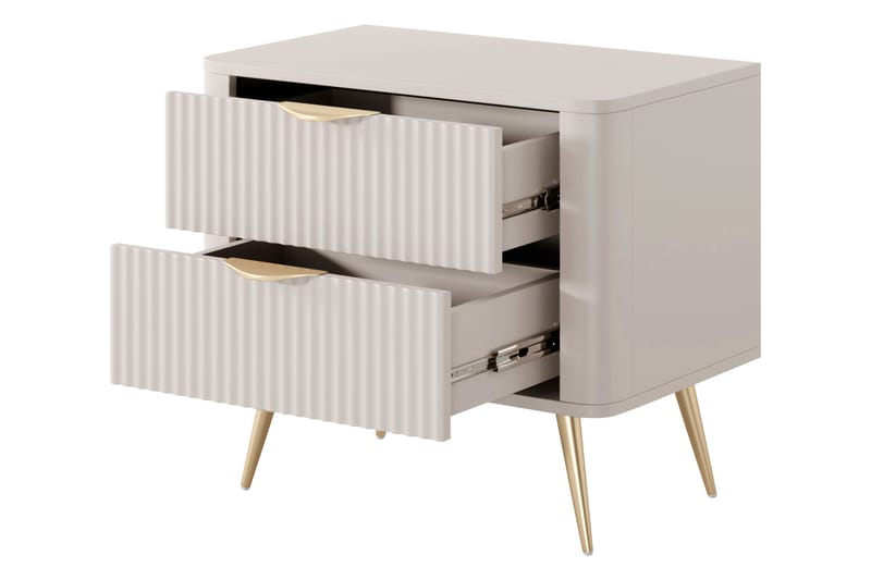 Forba Nattbord 64 cm - Beige - Møbler - Bord - Avlastningsbord & sidobord - Sengebord & nattbord