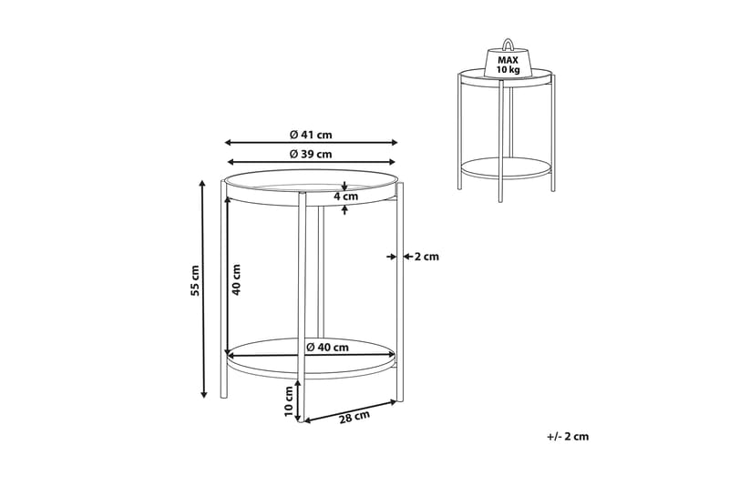 Galileo Sidebord 41 cm - Svart/Mørkt tre - Møbler - Bord - Avlastningsbord & sidobord - Lampebord & sidebord