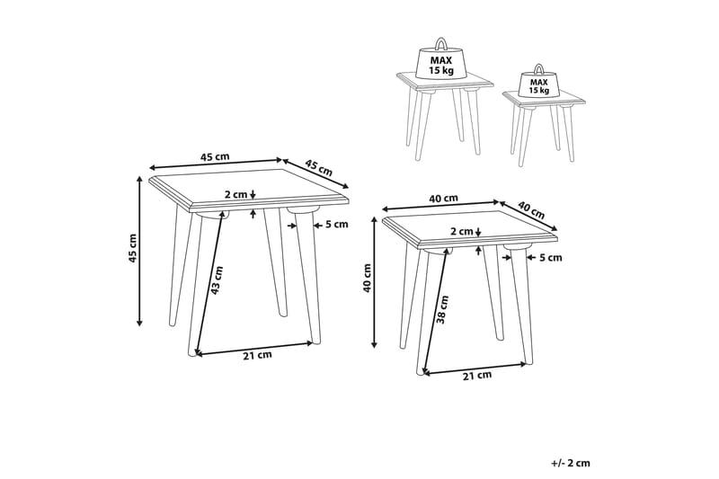 Garrison Settbord 40 cm - Grønn/Gull - Møbler - Bord - Avlastningsbord & sidobord - Settbord