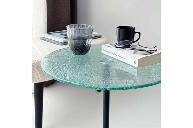 Giada Sidebord 40 cm - Transparent/Svart - Møbler - Bord - Avlastningsbord & sidobord - Lampebord & sidebord