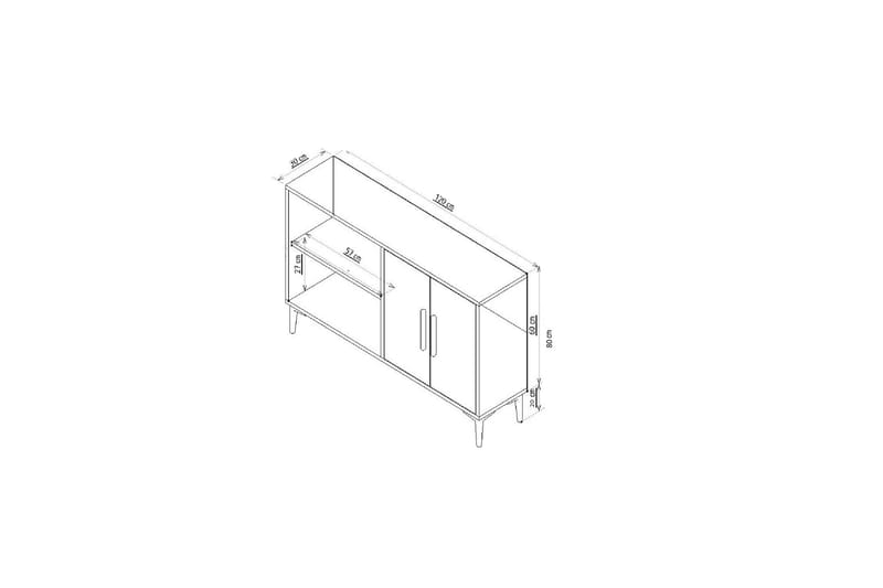 Konsollbord Ansel 120 cm - Eik - Møbler - Bord - Avlastningsbord & sidobord - Konsollbord & gangbord