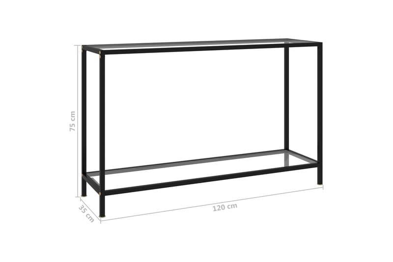 Konsollbord gjennomsiktig 120x35x75 cm herdet glass - Gjennomsiktig - Møbler - Bord - Avlastningsbord & sidobord - Konsollbord & gangbord