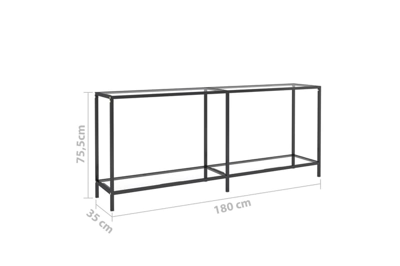 Konsollbord gjennomsiktig 180x35x75,5 cm herdet glass - Gjennomsiktig - Møbler - Bord - Avlastningsbord & sidobord - Konsollbord & gangbord