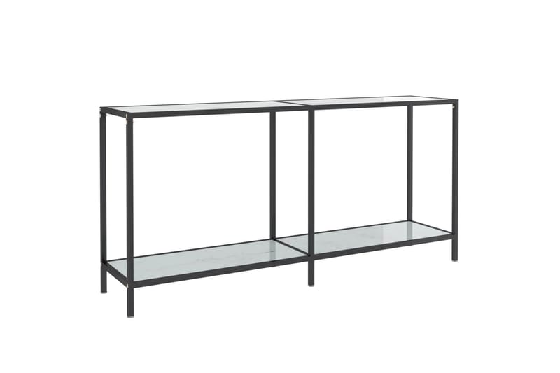 Konsollbord hvit 160x35x75,5 cm herdet glass - Hvit - Møbler - Bord - Avlastningsbord & sidobord - Konsollbord & gangbord