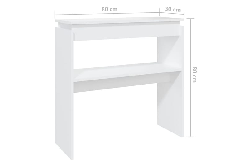 Konsollbord hvit 80x30x80 cm sponplate - Hvit - Møbler - Bord - Avlastningsbord & sidobord - Konsollbord & gangbord