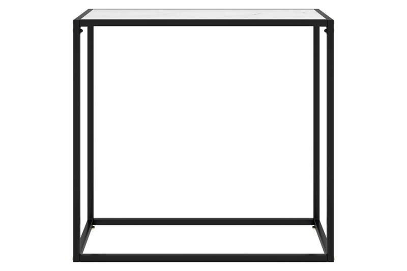 Konsollbord hvit 80x35x75 cm herdet glass - Hvit - Møbler - Bord - Avlastningsbord & sidobord - Konsollbord & gangbord