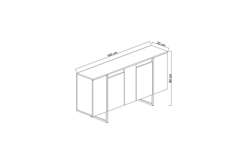 Konsollbord Luxe 160 cm - Brun/gull - Møbler - Bord - Avlastningsbord & sidobord - Konsollbord & gangbord