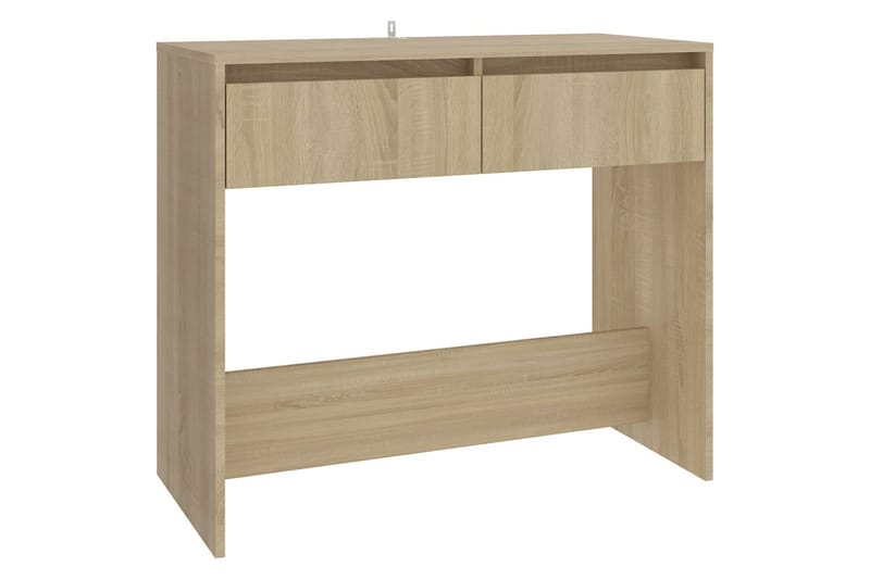 Konsollbord sonoma eik 89x41x76,5 cm stål - Beige - Møbler - Bord - Avlastningsbord & sidobord - Konsollbord & gangbord