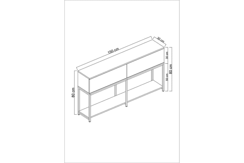 Konsollbord Tejmon 150 cm - Grå - Møbler - Bord - Avlastningsbord & sidobord - Konsollbord & gangbord