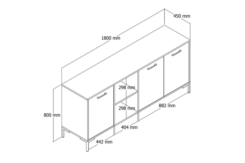 Konsollbord Urgby 180x80 cm - Brun - Møbler - Bord - Avlastningsbord & sidobord - Konsollbord & gangbord