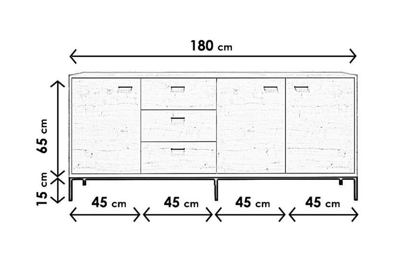 Konsollbord Zakkum 18080 cm - Brun - Møbler - Bord - Avlastningsbord & sidobord - Konsollbord & gangbord