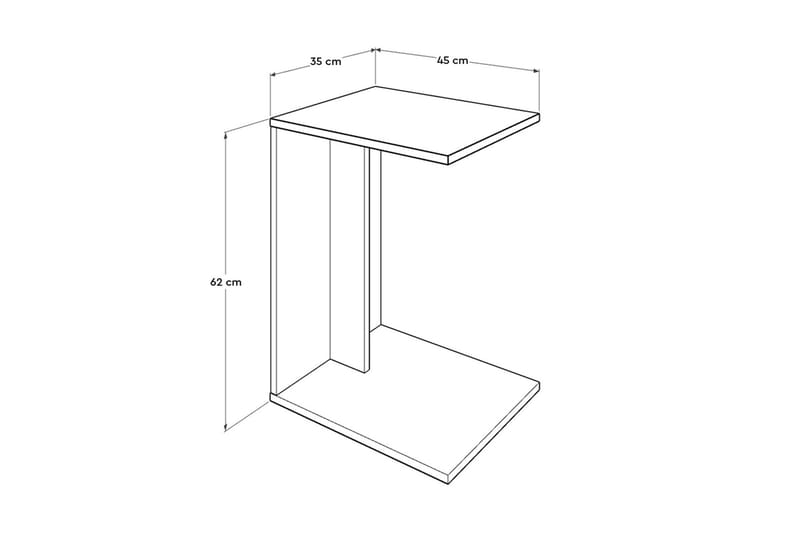 Avlastningsbord 35 cm - Hvit - Møbler - Bord - Avlastningsbord & sidobord - Lampebord & sidebord