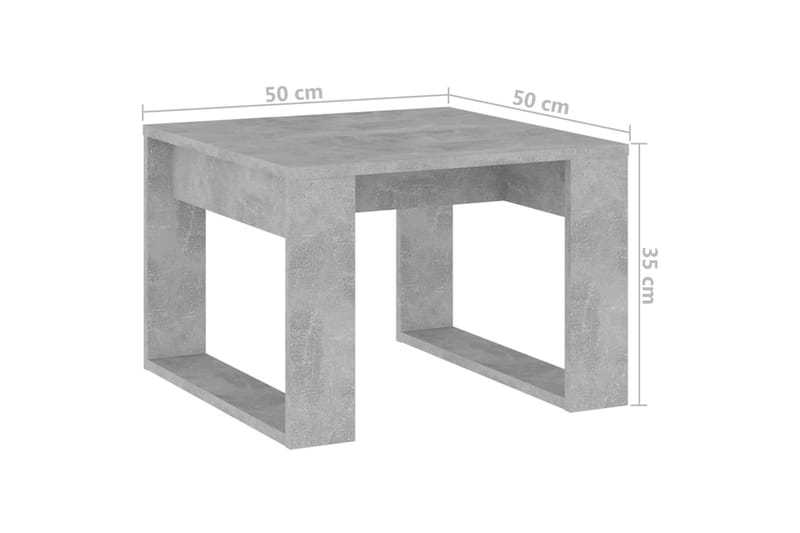 Sidebord betonggrå 50x50x35 cm sponplate - Grå - Møbler - Bord - Avlastningsbord & sidobord - Lampebord & sidebord