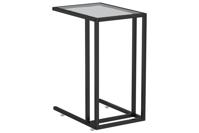 Sidebord for PC svart 50x35x65 cm herdet glass - Svart - Møbler - Bord - Avlastningsbord & sidobord - Lampebord & sidebord