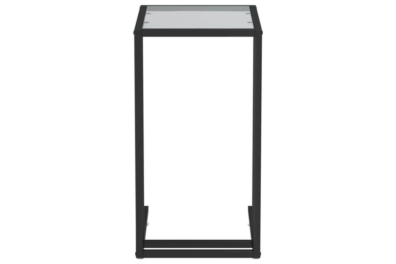 Sidebord for PC svart 50x35x65 cm herdet glass - Svart - Møbler - Bord - Avlastningsbord & sidobord - Lampebord & sidebord