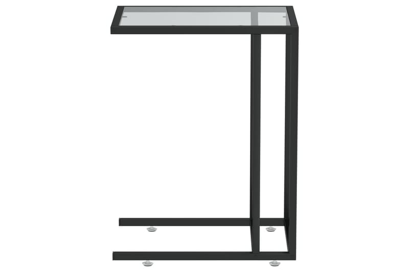 Sidebord for PC svart 50x35x65 cm herdet glass - Svart - Møbler - Bord - Avlastningsbord & sidobord - Lampebord & sidebord