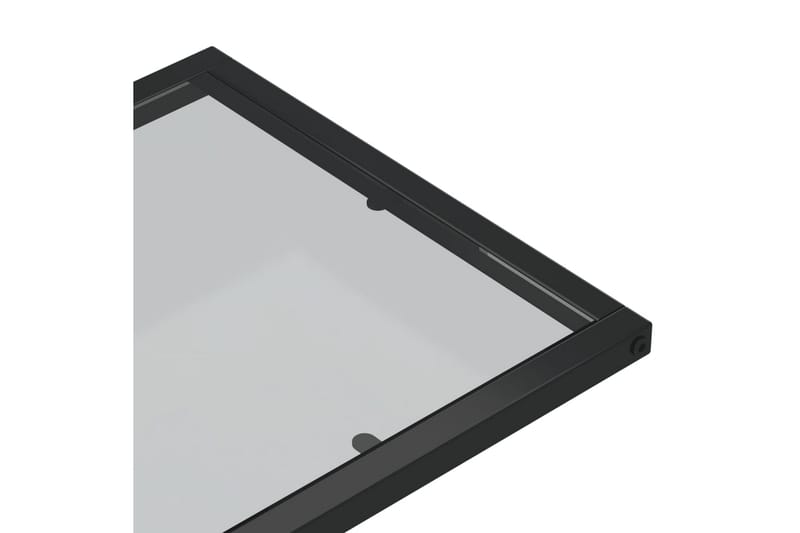 Sidebord for PC svart 50x35x65 cm herdet glass - Svart - Møbler - Bord - Avlastningsbord & sidobord - Lampebord & sidebord