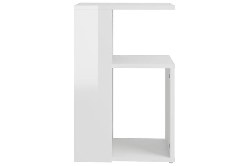 Sidebord høyglans hvit 36x30x56 cm sponplate - Hvit - Møbler - Bord - Avlastningsbord & sidobord - Lampebord & sidebord