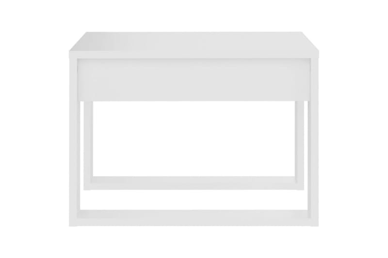 Sidebord hvit 50x50x35 cm sponplate - Hvit - Møbler - Bord - Avlastningsbord & sidobord - Lampebord & sidebord