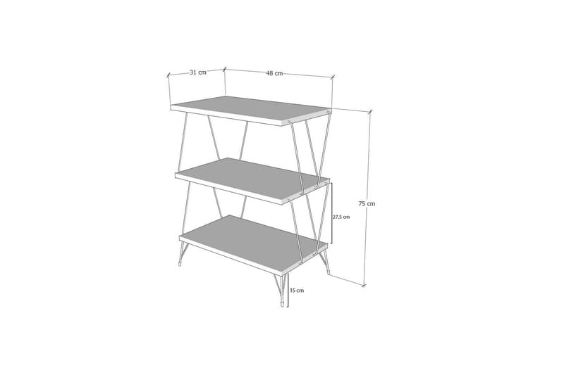 Sidebord Igazz 48 cm - Antrasitt/Svart - Møbler - Bord - Avlastningsbord & sidobord - Lampebord & sidebord