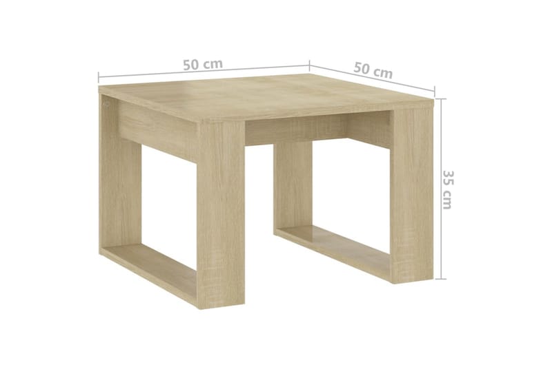 Sidebord sonoma eik 50x50x35 cm sponplate - Brun - Møbler - Bord - Avlastningsbord & sidobord - Lampebord & sidebord