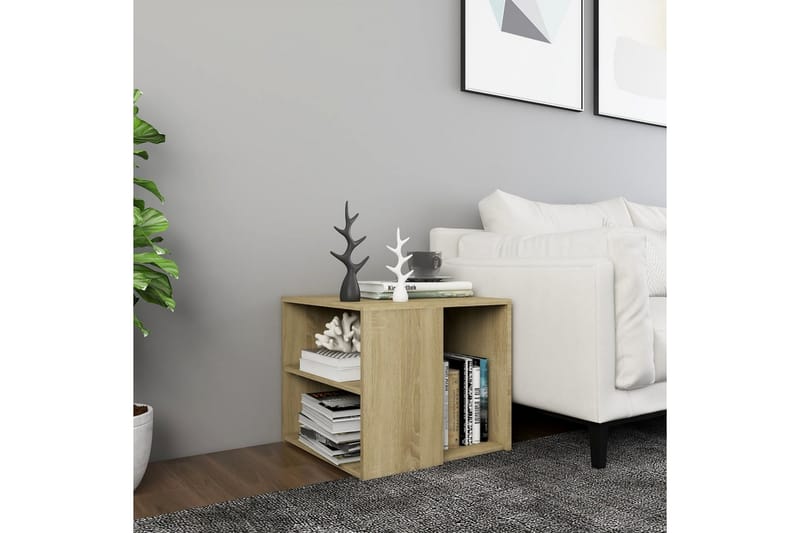 Sidebord sonoma eik 50x50x45 cm sponplate - Brun - Møbler - Bord - Avlastningsbord & sidobord - Lampebord & sidebord