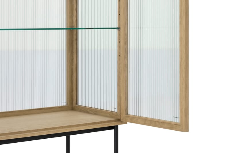 Vitrineskap Karyk 42 cm dybde 80 cm bredde 155 cm høyde - Natur - Møbler - Bord - Avlastningsbord & sidobord - Lampebord & sidebord