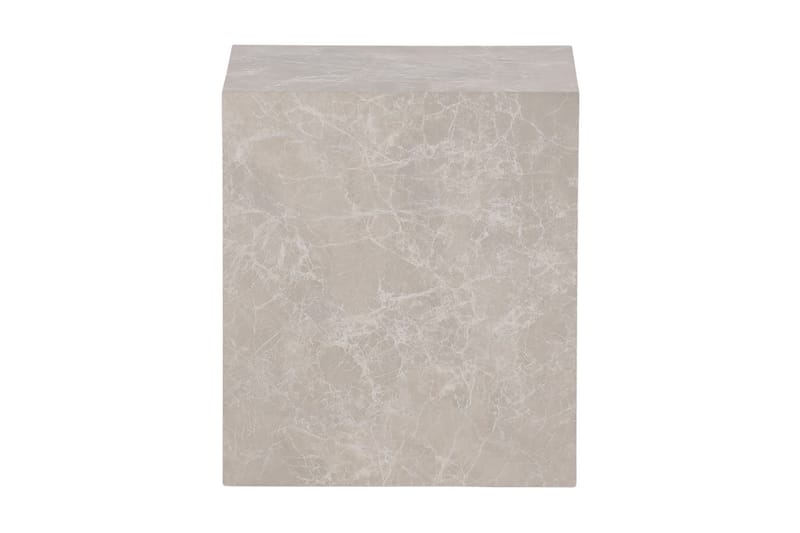 York High Travertin Sidebord 40x40x45 cm - Beige - Møbler - Bord - Avlastningsbord & sidobord - Lampebord & sidebord