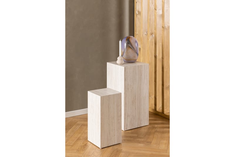 Pedestal Samon - Beige - Møbler - Bord - Avlastningsbord & sidobord - Pidestall & blomsterpidestall