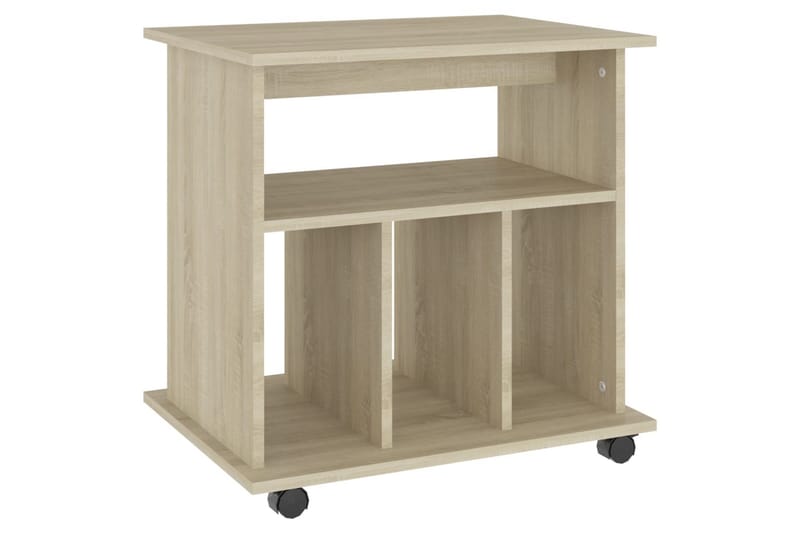 Rulleskap sonoma eik 60x45x60 cm sponplate - Brun - Møbler - Bord - Avlastningsbord & sidobord - Sengebord & nattbord