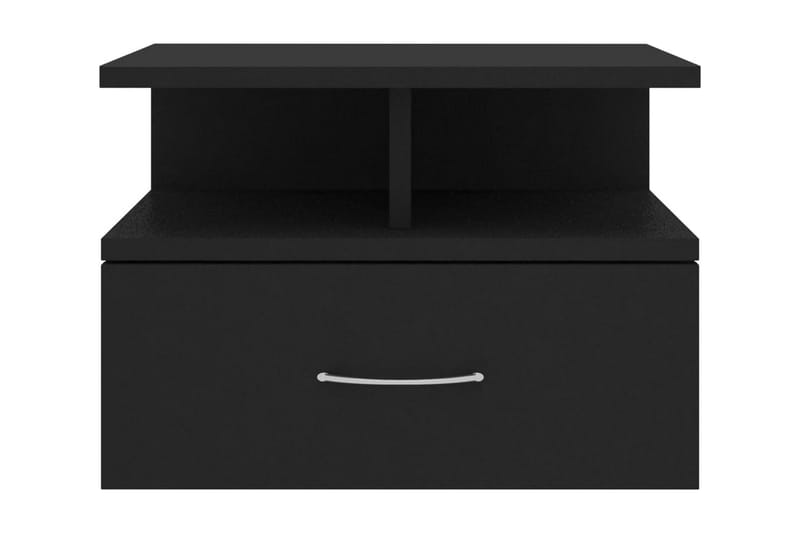 Flytende nattbord 2 stk svart 40x31x27 cm sponplate - Svart - Sengebord & nattbord