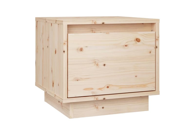 Nattbord 2 stk 35x34x32 cm heltre furu - Brun - Møbler - Bord - Avlastningsbord & sidobord - Sengebord & nattbord