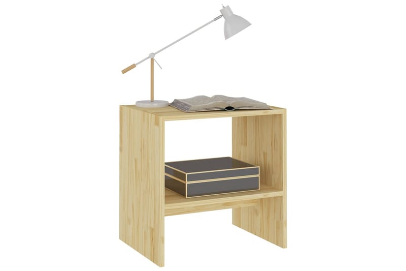 Nattbord 2 stk 40x30,5x40 cm heltre furu - Brun - Møbler - Bord - Avlastningsbord & sidobord - Sengebord & nattbord