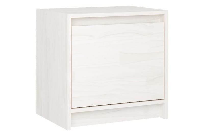 Nattbord 2 stk 40x30,5x40 cm heltre furu hvit - Hvit - Møbler - Bord - Avlastningsbord & sidobord - Sengebord & nattbord