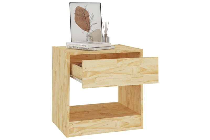 Nattbord 2 stk 40x31x40 cm heltre furu - Brun - Møbler - Bord - Avlastningsbord & sidobord - Sengebord & nattbord