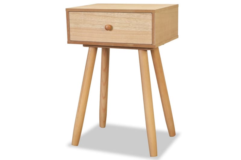 Nattbord 2 stk heltre furu 40x30x61 cm brun - Brun - Møbler - Bord - Avlastningsbord & sidobord - Sengebord & nattbord