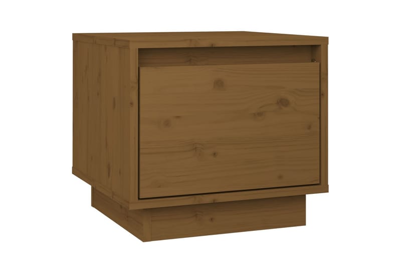 Nattbord 2 stk honningbrun 35x34x32 cm heltre furu - Brun - Møbler - Bord - Avlastningsbord & sidobord - Sengebord & nattbord