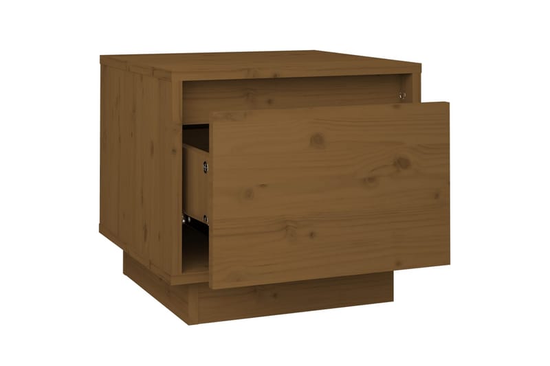 Nattbord 2 stk honningbrun 35x34x32 cm heltre furu - Brun - Møbler - Bord - Avlastningsbord & sidobord - Sengebord & nattbord